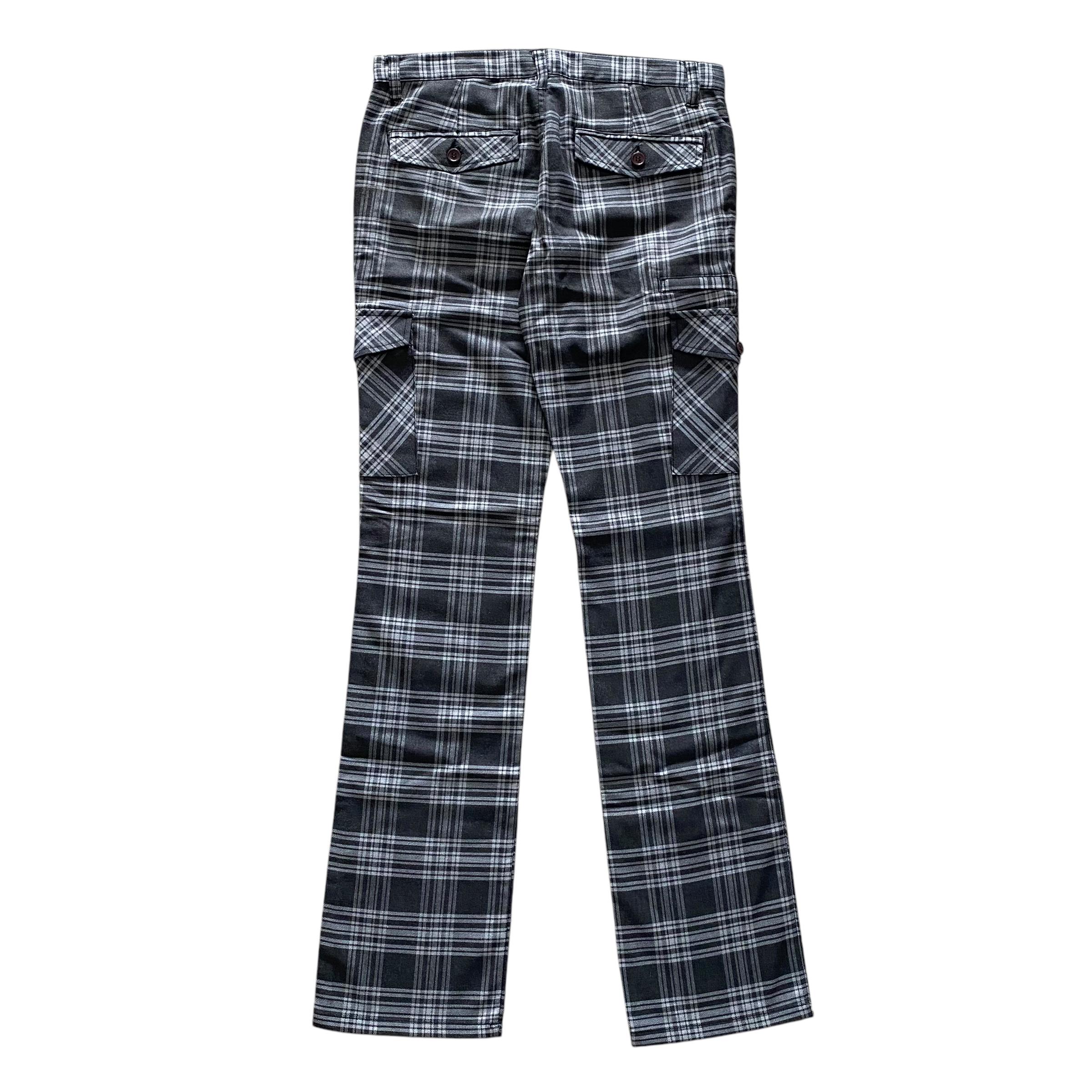 Vintage Y2K Japanese Brand Suggestion Checkered Cargo Pants W31