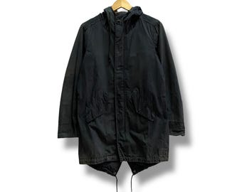 G.O.A GOA by Iko Asymmetrical Zip up Military Parka Jacket
