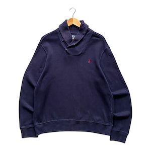 Vintage 90&#39;s Polo Ralph Lauren Navy Sweatshirt LARGE Polo Ralph Lauren Sweater Pullover Embroidered Logo Polo Pony Ralph Lauren Jumper