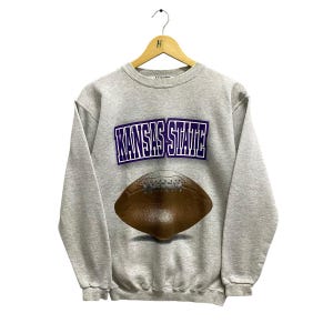 Vintage Kansas Jayhawks Grey Sweatshirt Youth XLARGE Jayhawks Crewneck Kansas Jayhawks Sweater Pullover Kansas Jayhawks Print Logo Jumper