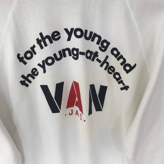 Vintage Van Jac Sportwear White Sweatshirt Size M… - image 2