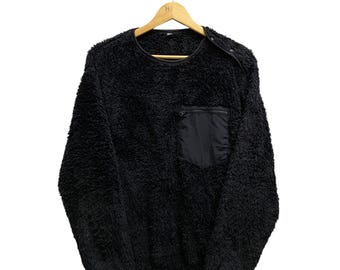 Vintage Japanese Brand Uniqlo Zipper Fleece Sweater Medium Uniqlo Warmer Jacket Uniqlo Outdoor Polartec Uniqlo Black Fleece Jacket Hoodie