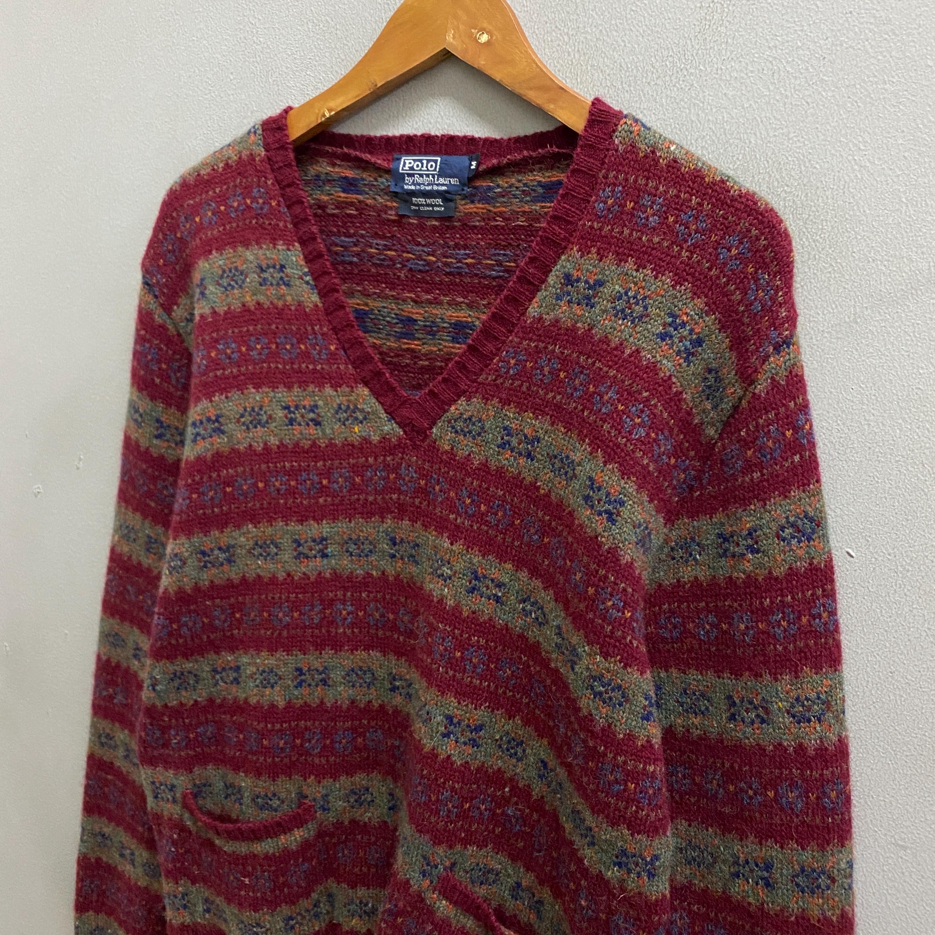 Vintage 90s Polo Ralph Lauren Fair Isle Knitwear Medium RL Sweater