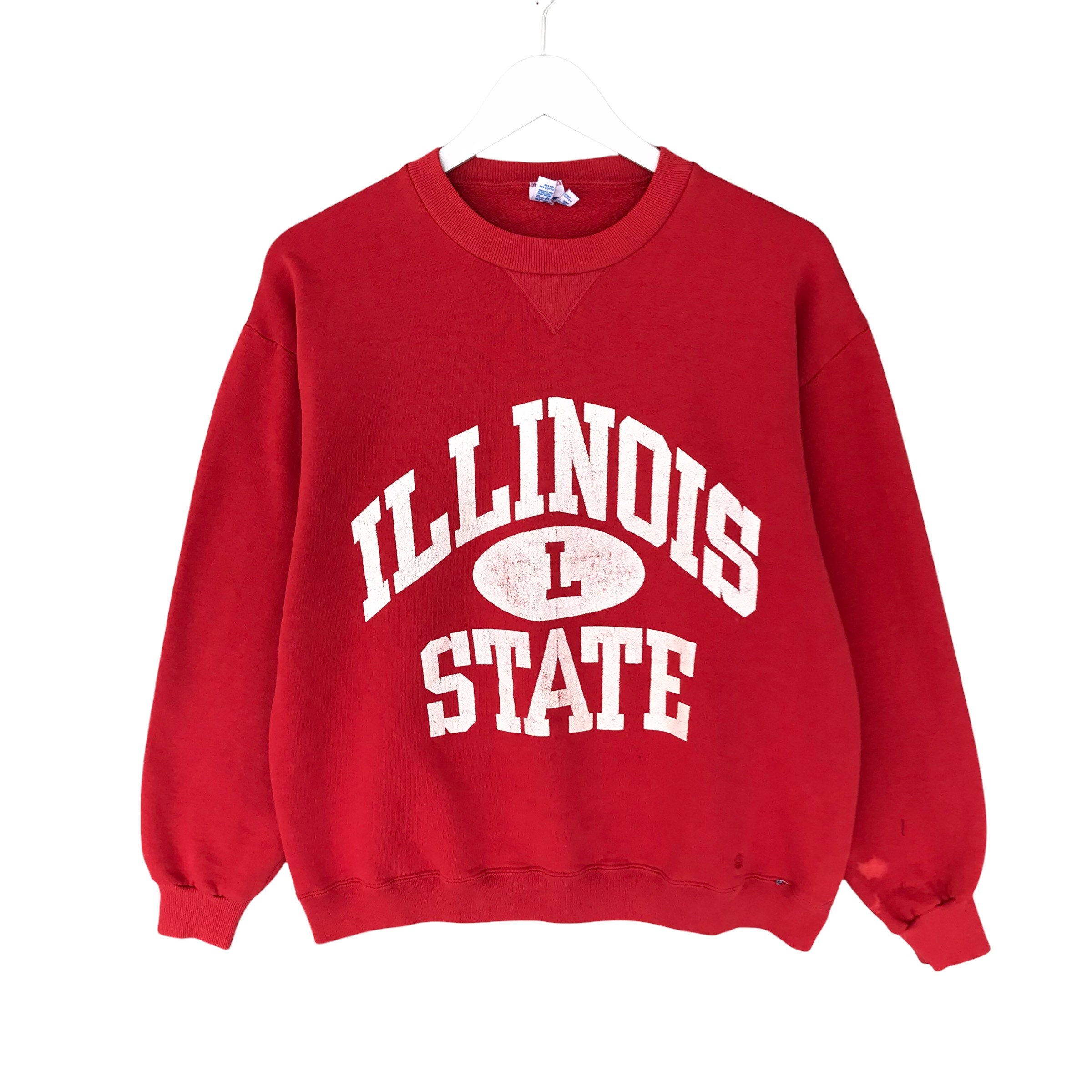 Vintage 90s Illinois State University Red Sweatshirt Large