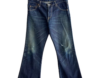 Jeans vintage Justin Flare, modello retrò a zampa d'elefante, taglia 33.
