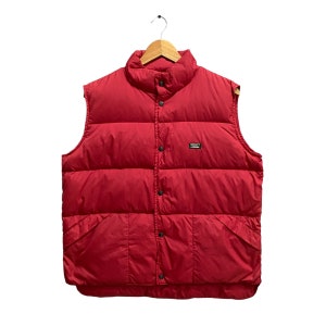 Vintage LL.Bean Red Nuptse Puffer Jacket Kids Size Xlarge LL.Bean Goose Down Jacket LL.Bean Button Front Ski Jacket Windbreaker Sleevless