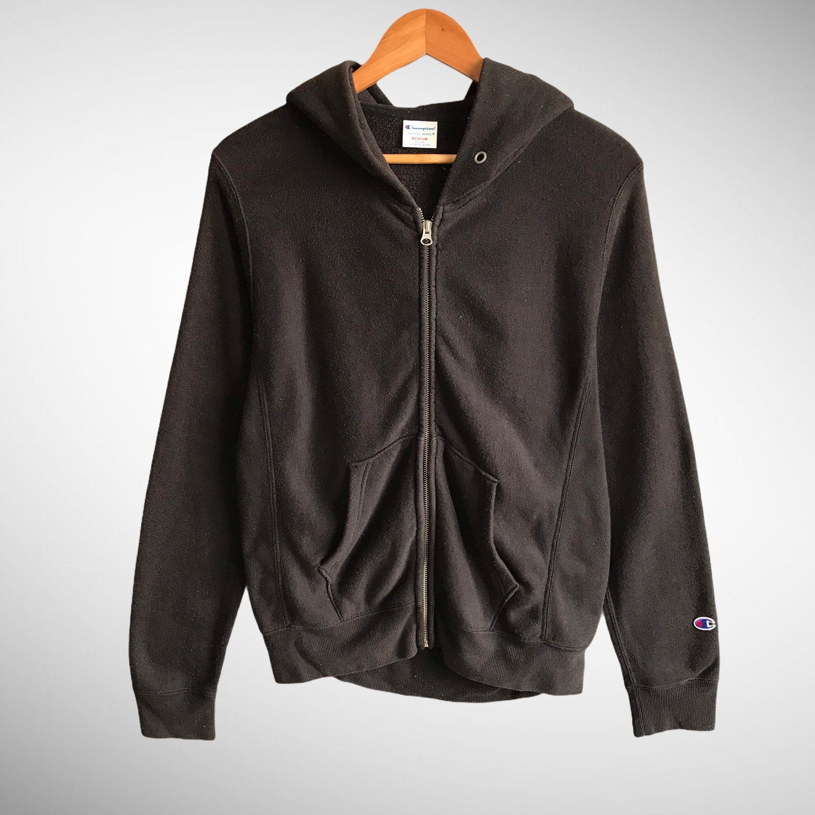 reverse weave blank hoodie