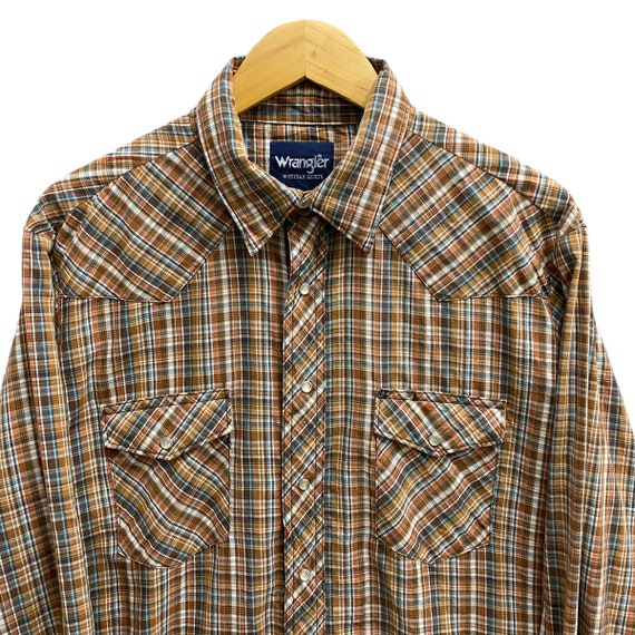 Vintage Wrangler Multi Colour Western Shirt Size Large