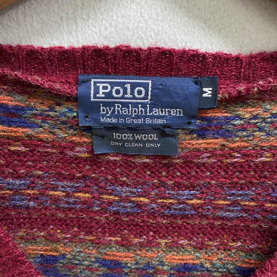 Vintage 90s Polo Ralph Lauren Fair Isle Knitwear Medium RL Sweater