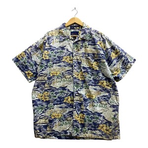 Vintage Y2K High Surf Hawaiian Wild Flower Shirt XLARGE Floral Beach Island Tiki Honolulu Aloha Wear Surf Printed Button Up Shirt Size XL