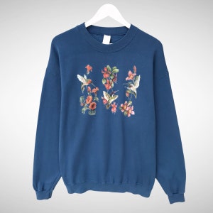 Vintage 90s Morning Sun Sweatshirt Morning Sun Crewneck Graphics Morning Sun Sweater Pullover Morning Hummingbirds Print Logo Jumper