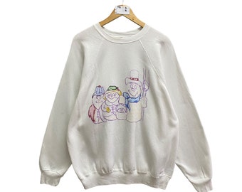 Sudadera con logo estampado de muñeco de nieve vintage, talla XL. Suéter de invierno acogedor con muñeco de nieve, estilo retro navideño. Un lindo regalo de invierno.