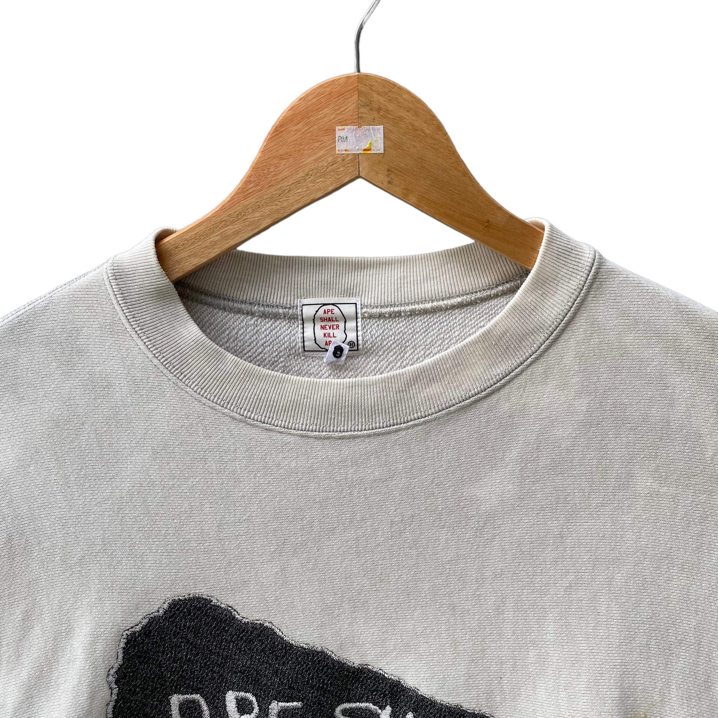 Vintage Ape Shall Never Kill Ape Biglogo Print Crewneck Vintage Ape Shall Never Kill Ape Biglogo Print Crewneck