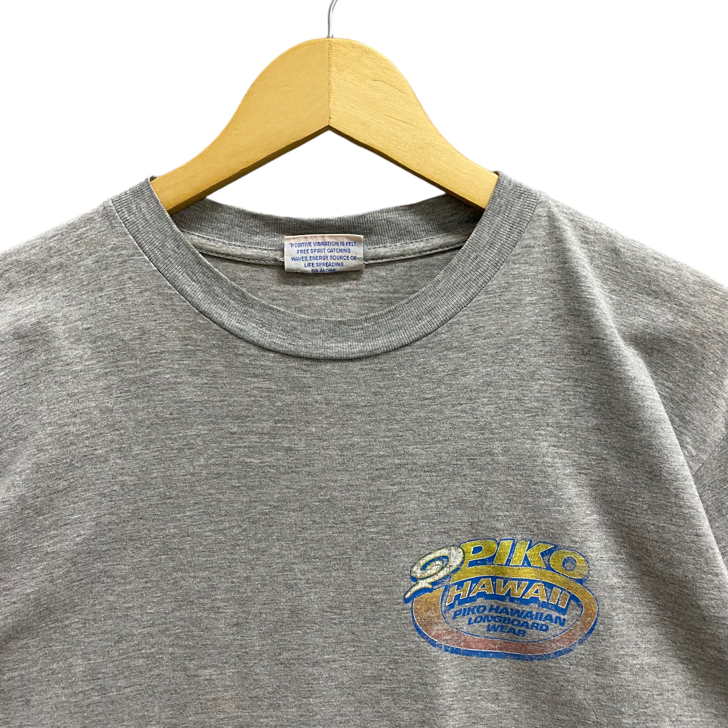 ヴィンテージ 90 年代 ピコ ハワイアン ロングボード ウェア グレー T 