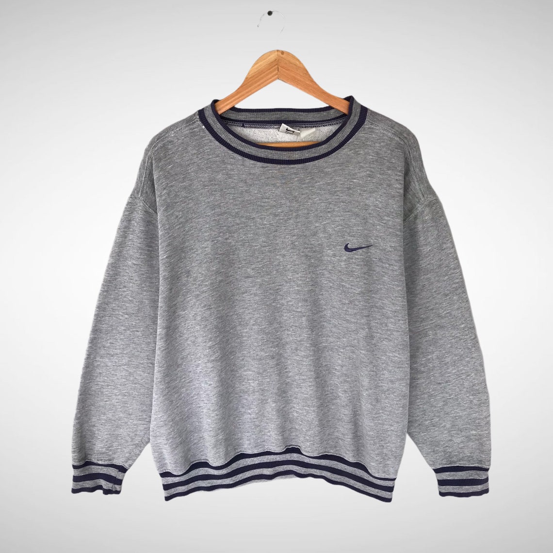 Vintage Nike Swoosh Small Logo Embroidered Sweatshirt Crewneck | Etsy