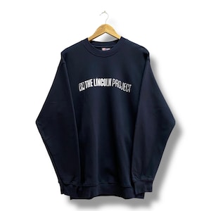 Vintage 90s The Lincoln Project Sweatshirt - Black Crewneck Jumper MEDIUM