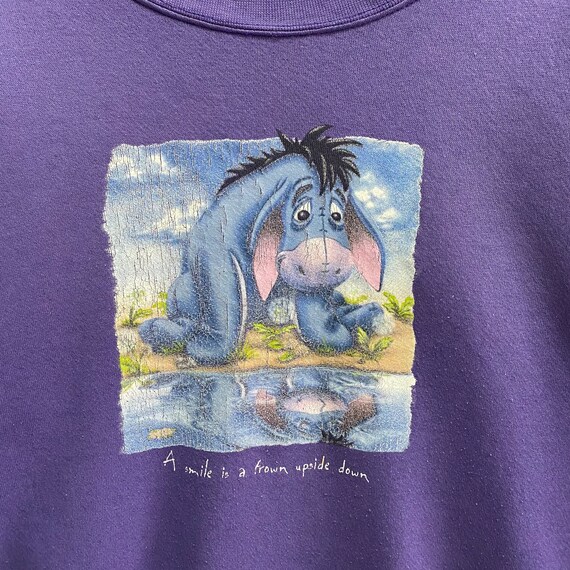 Vintage The Disney Store Eeyore Purple Sweatshirt… - image 3