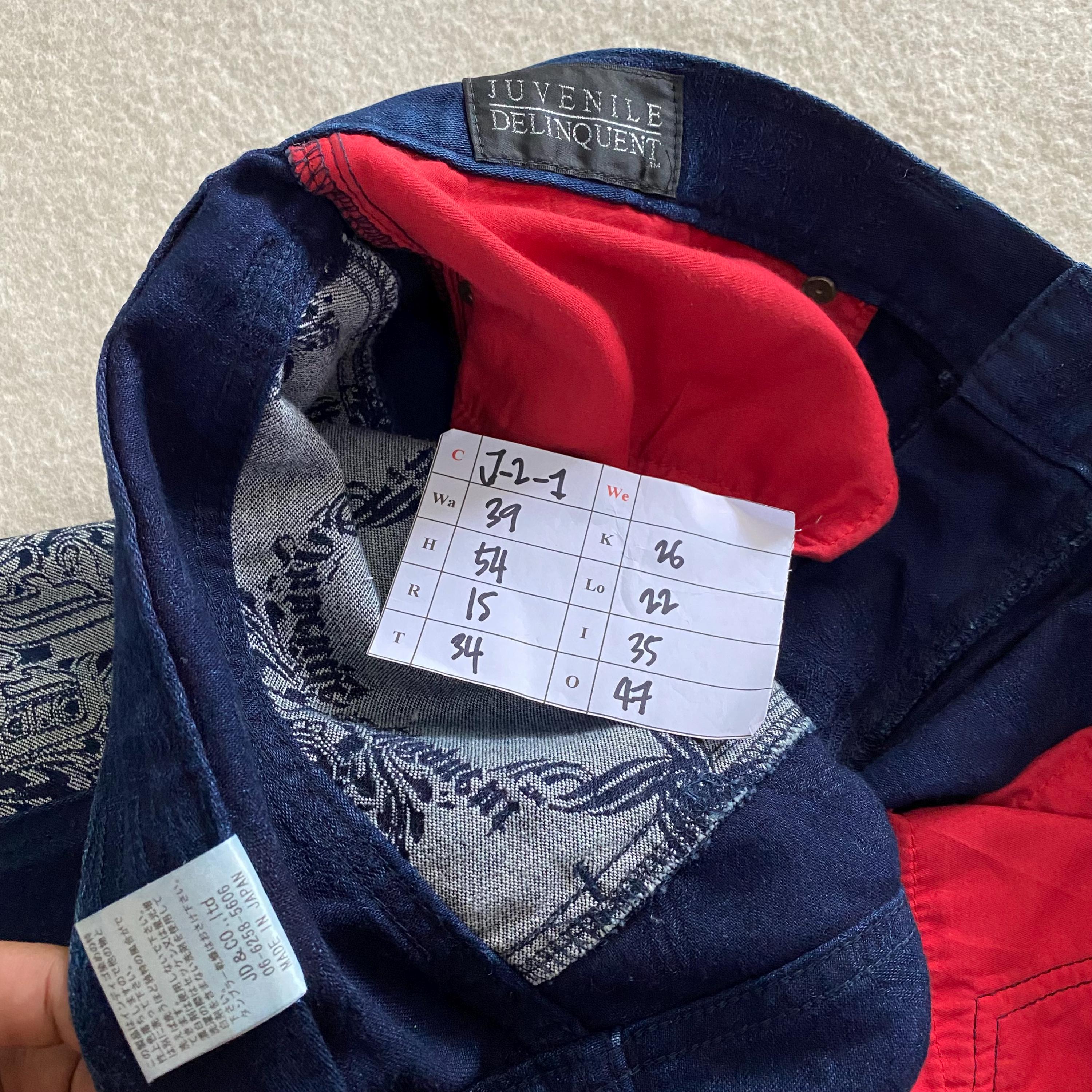 juvenile delinquent デニム　メンズ Vintage 90's Juvenile Delinquent Blue Jeans Baggy W39 Juvenile