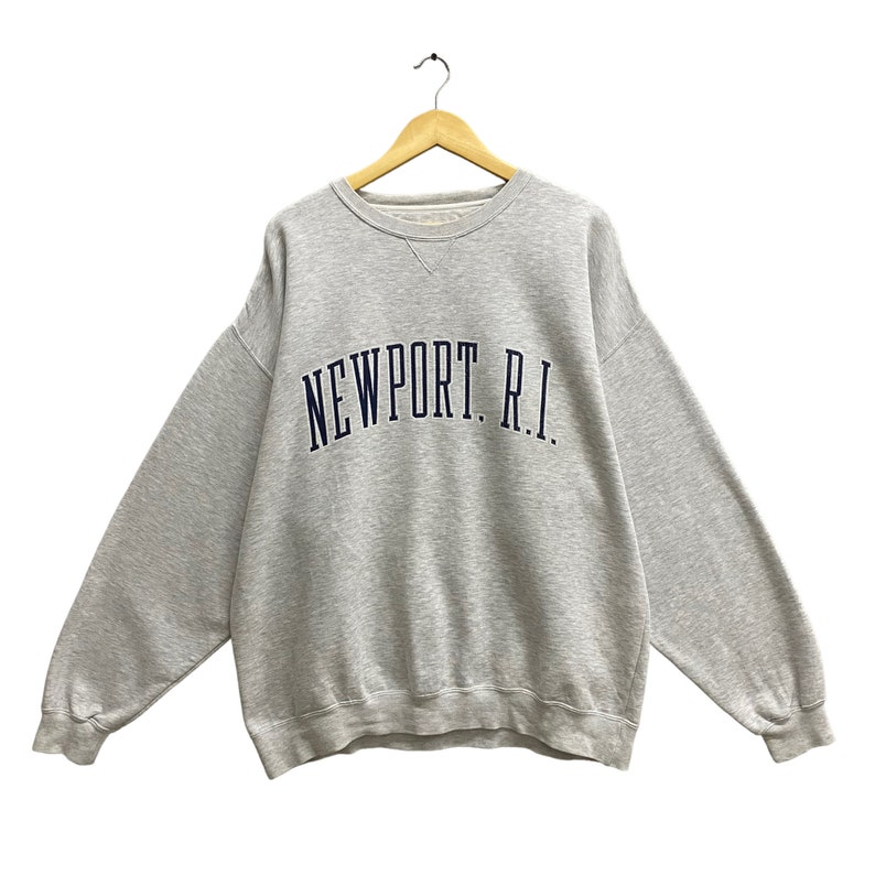 Vintage 90s Newport Grey Sweatshirt Size Xlarge Newport Crewneck ...