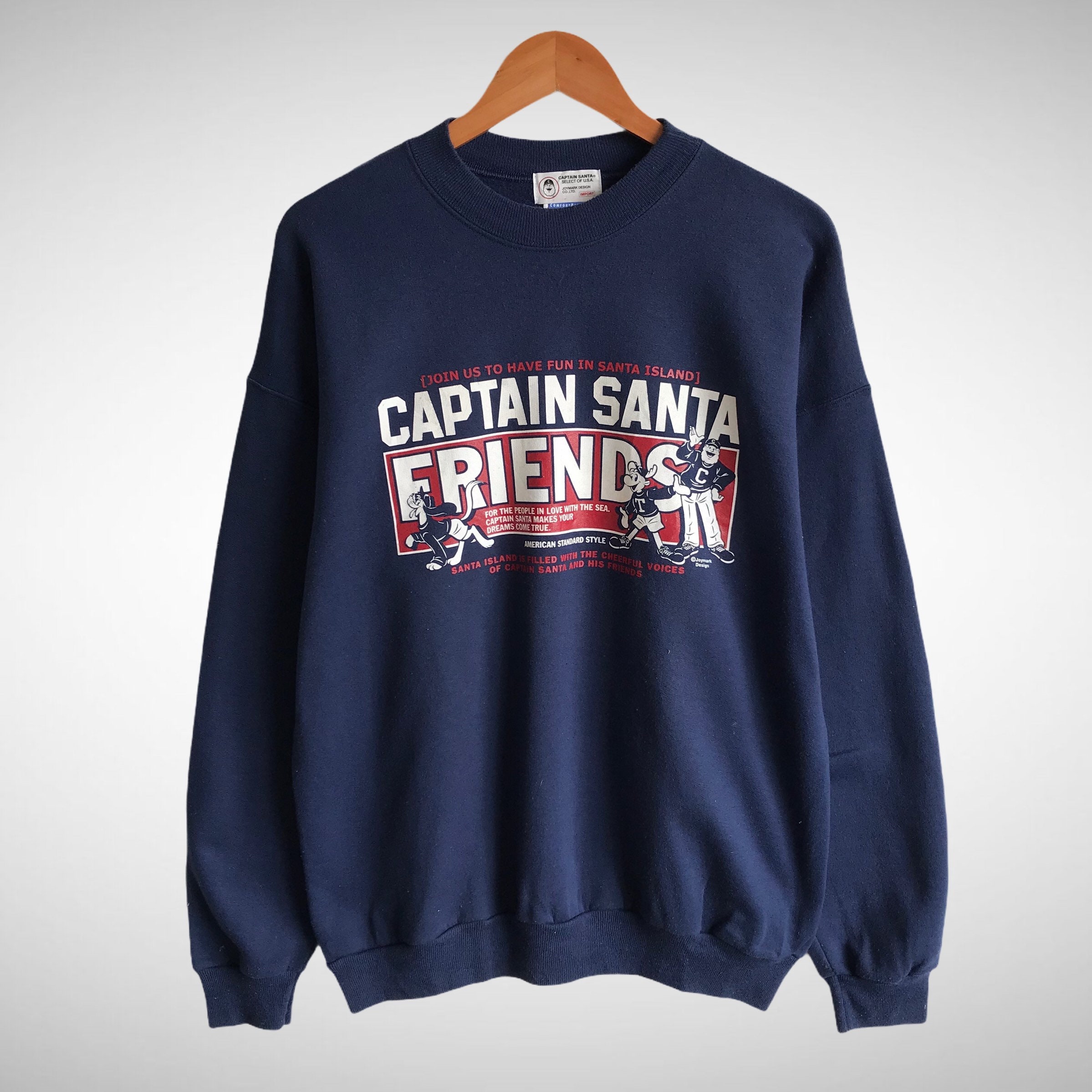 Vintage 90er Jahre Captain Santa Freunde Biglogo Print Captain - Etsy.de