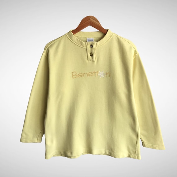 United colors of benetton shop yellow sweatshirt