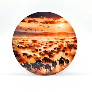 South Africa animals sunset coaster set image 3