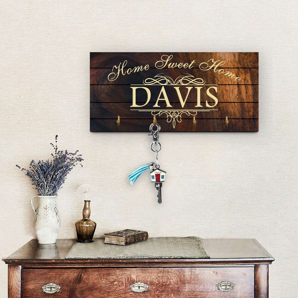 Home Sweet Home Personalized key holder Personalized Key Etsy