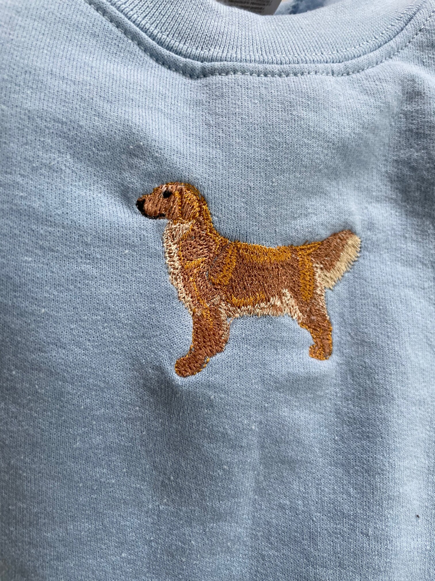 Golden Retriever Custom Embroidered Crew Neck Sweatshirt Etsy