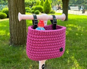 Lenkertasche, laufradtasche, handlebar bag, kids scooter bag, gift for daughter, front bike basket, scooter accessories