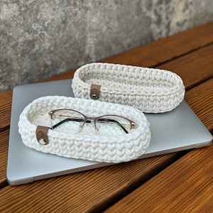 Eyeglasses tray, tv remote stand, nightstand eyeglass keeper, sunglass holder,  gifts for grandmother, bedside organizer