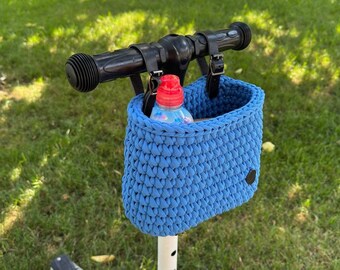 Bolsa azul para patinete infantil, bolsa para guidão, cesta para bicicleta infantil, bolsa para triciclo, presente para crianças, bolsa para patinete, bolsa para guidão