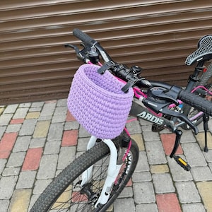 Bike handlebar bag, bike accessories, gift for her, cycling bag, handmade organizer, bicycle handlebar basket, gift for mom