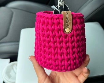 Eyeglass crochet tray, bedside organizer, sunglasses holder, gift for women, eyeglass keeper, office gifts, vertical glasses stand