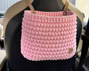 Schattige gehaakte prullenbak voor in de auto, auto-organisatie, mini-tas voor autostoelen, cadeau voor autoliefhebbers, opbergtas voor in de auto, auto-accessoires voor vrouwen
