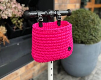Handlebar bag for tricycle, bike accessories, scooter basket, woven basket, storage basket, cycling gifts, kids gift
