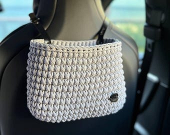 Autozubehör für Frauen, Boho-Häkel-Autokorb, Auto-Mülleimer, Autozubehör, Autodekorationen, Auto-Inneneinrichtung, Geschenk für Autoliebhaber