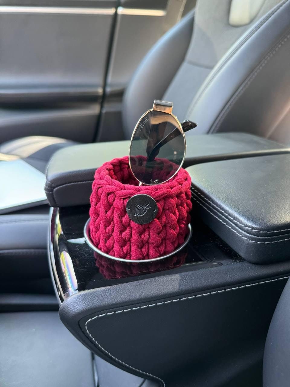 4-tlg Brillenhalter Auto - Magnetischer Sonnenbrillenhalter Für Auto | Leder Brillenhalterung Für Sonnenblende