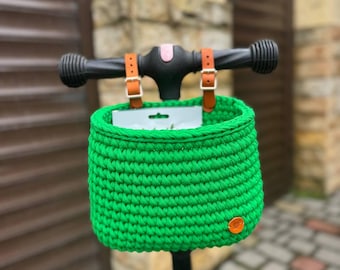 Lenkertasche, laufradtasche, handlebar bag, kids scooter bag, gift for daughter, front bike basket, scooter accessories