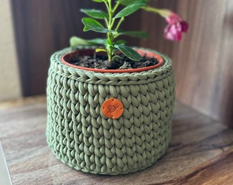 Cesta de jardinera pequeña, organización del hogar, cesta de almacenamiento, cubierta de jardinera de interior, funda de jardinera, regalos para mujeres