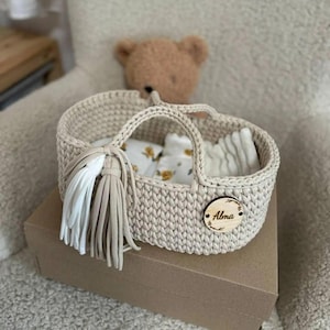 Cesta para muñecas, cuna para muñecas, muebles para muñecas, cuna para muñecas, regalo para hija, cama para muñecas boho, porta juguetes de peluche, regalo para niño