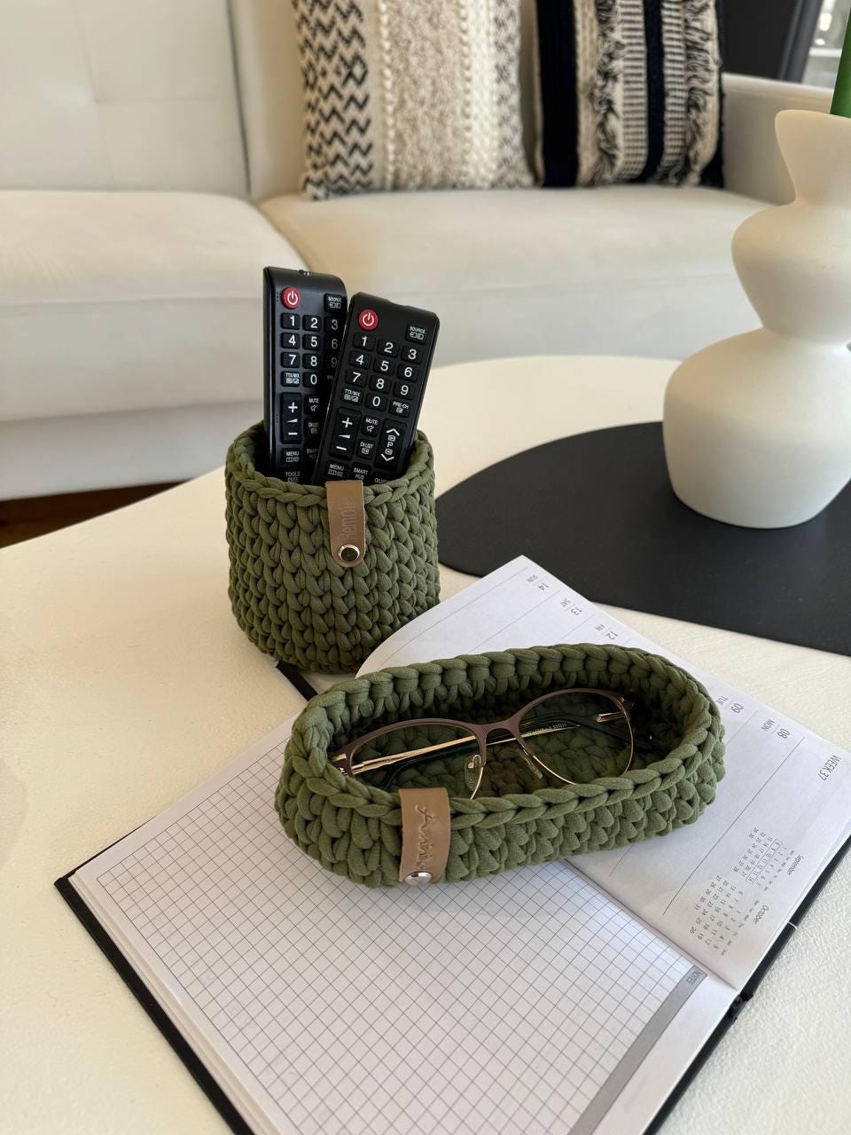 Crochet Remote Control Holder, Storage and Organization, Remote Control ...