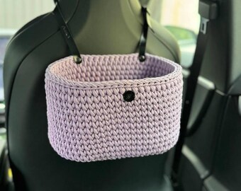 Cestino per auto Boho, organizer per seggiolino auto, regali per lei, borsa da viaggio per auto, articoli essenziali per auto, borsa da appendere per auto, interni auto, borsa per pronto soccorso per auto