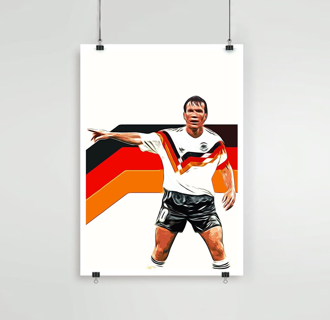 Matthäus DFB Football. Poster Germany Idol Legend - Etsy UK