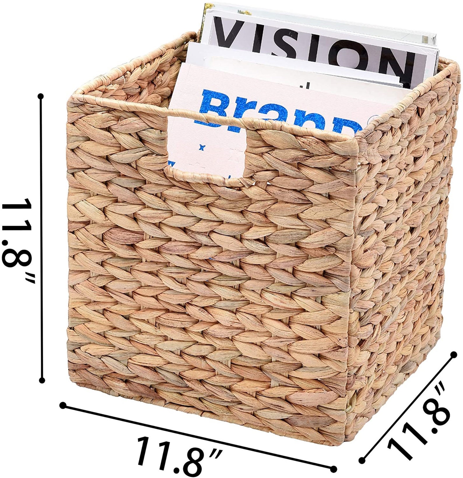 Almacenamiento doméstico Cestas rectangulares de mimbre para | Etsy