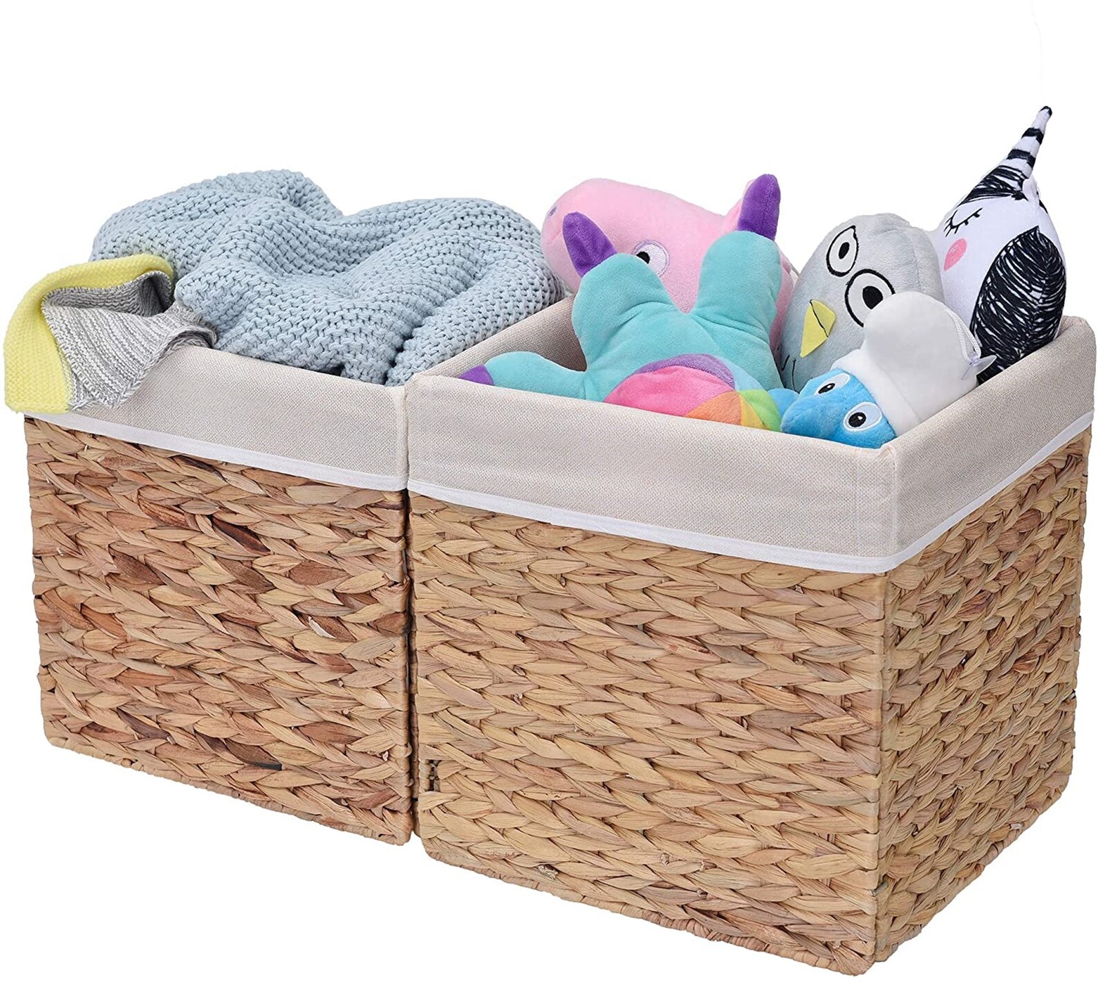 Almacenamiento doméstico Cestas rectangulares de mimbre para | Etsy