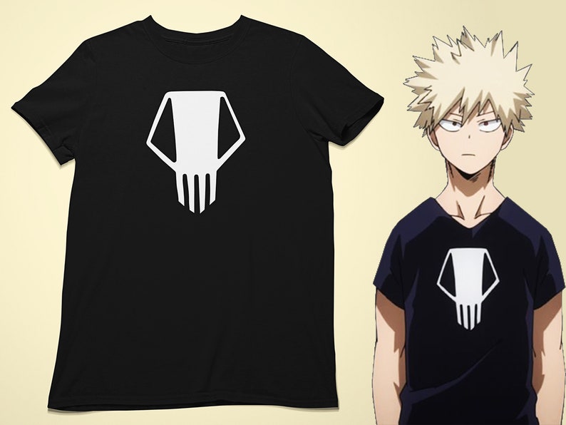 Bakugo skull shirt bnha bakugou shirt Anime Unisex Heavy Etsy