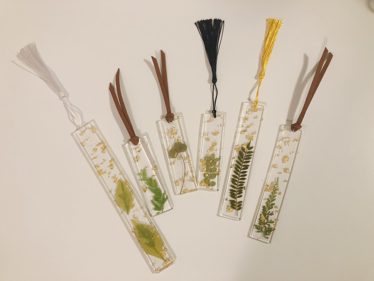 Handmade leaf bookmark aesthetic bookmark pressed leaf Etsy