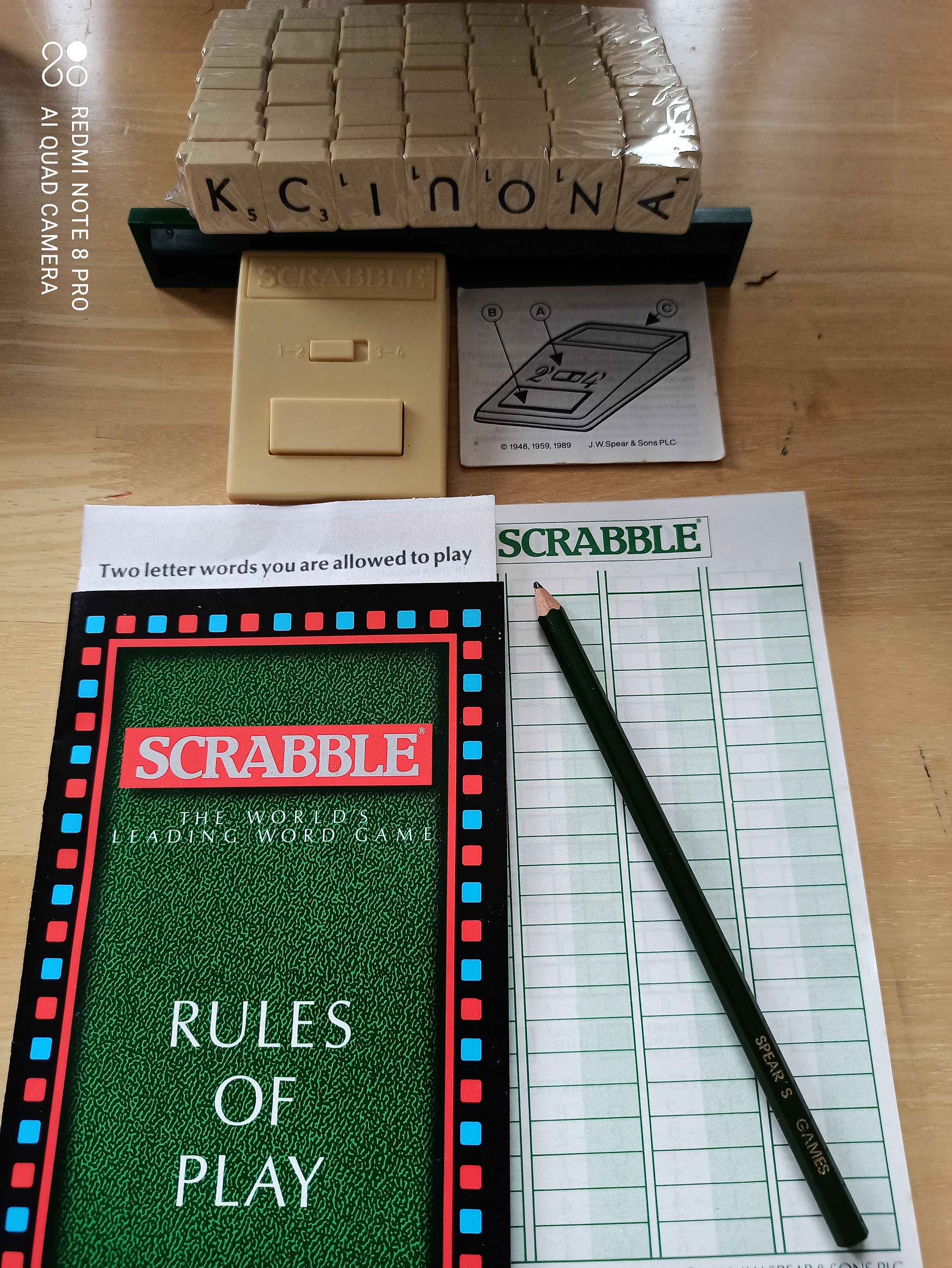 Scrabble DeLuxe with electronic timer Etsy