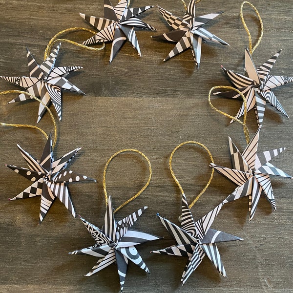 Retro Nordic Star Ornaments