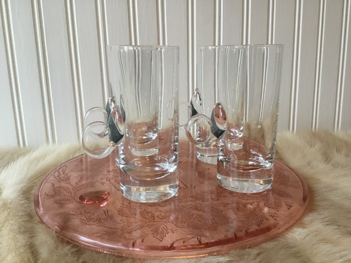 Lenox USA Finger loop Glass Irish Coffee Mug Double Shot Etsy